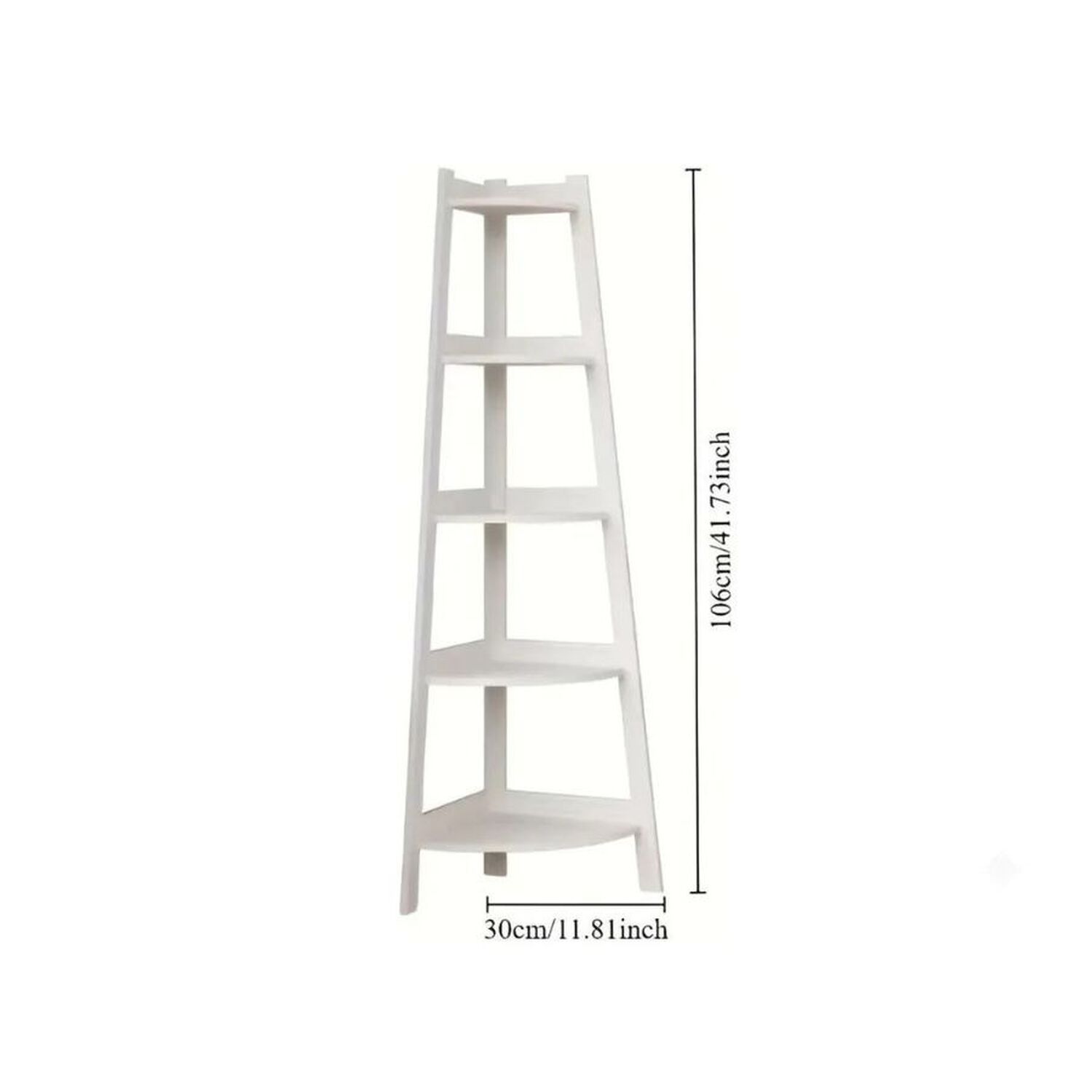 Estante Esquinero 5 Niveles Madera Blanco Organizador 106cm image number 2.0