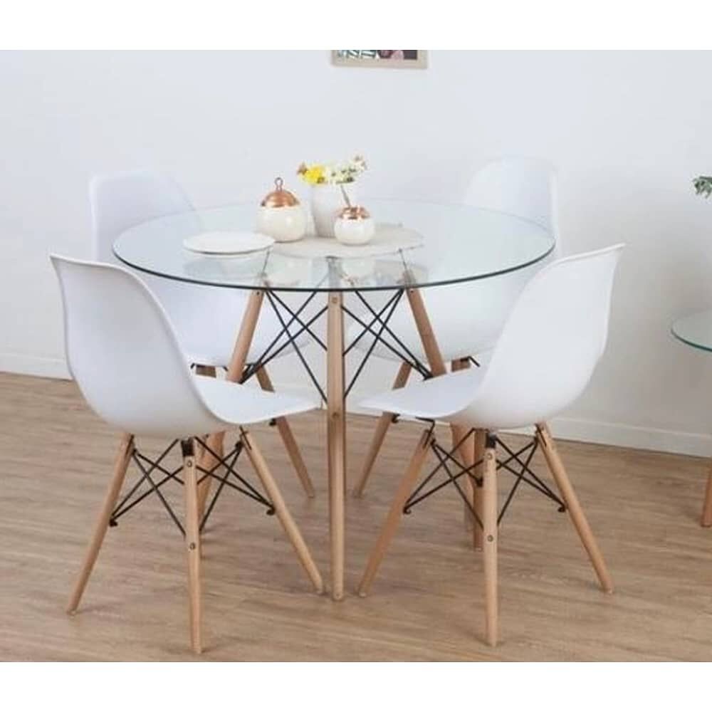 Mesa Eames De Vidrio Redonda 100cm image number 1.0