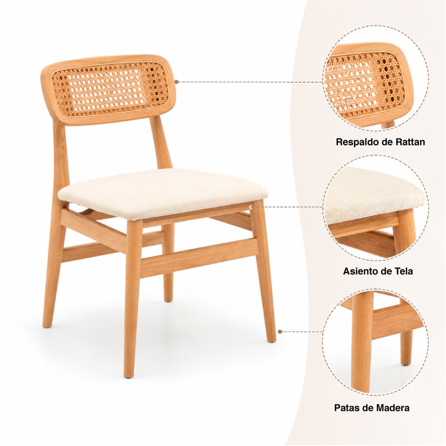 Silla De Comedor Madera Loke 46x54x86 image number 4.0