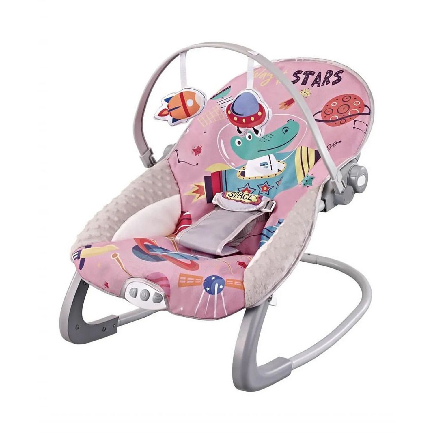 Silla Nido Bouncer Dino Rosado image number 0.0