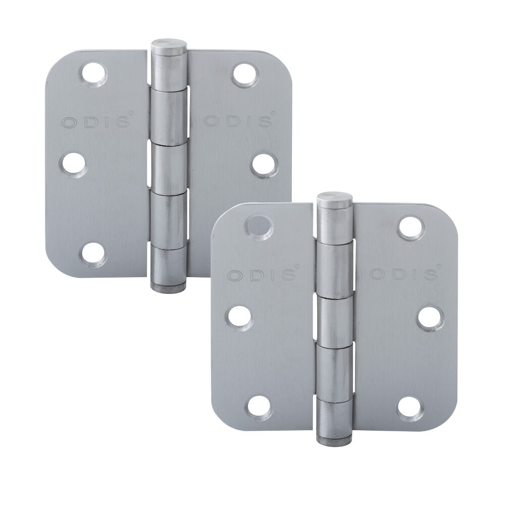 Pack 2 Bisagras Acero Odis 3,5&rdquo;&times;3,5&rdquo;&times;2,0mm Canto Redondo - Plata image number 0.0
