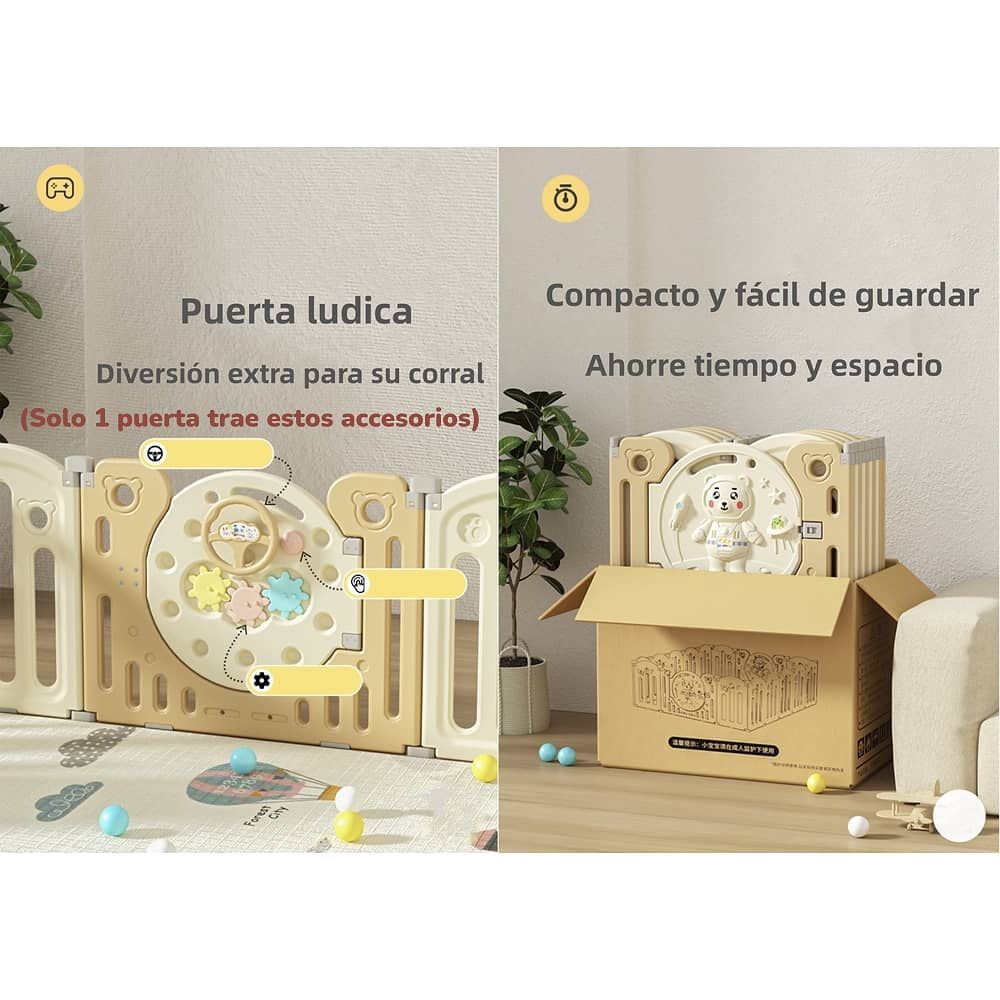 Corral Beb&eacute; 191x199cm Con Accesorios Lubabycas image number 4.0