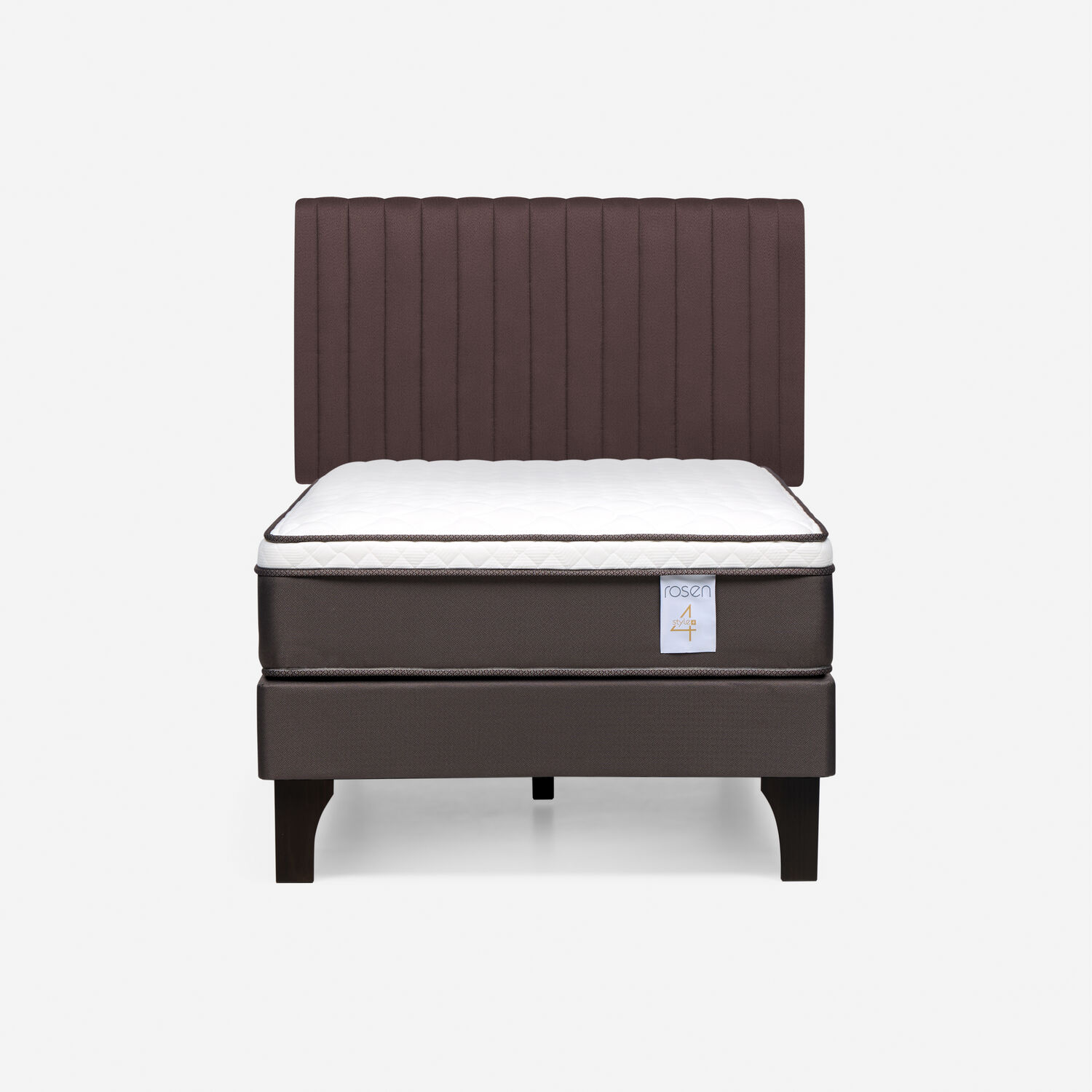 Cama Europea Rosen New Style 4 Plus / 1.5 Plazas / Base Normal + Respaldo image number 0.0