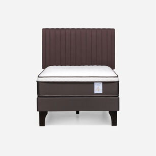 Cama Europea Rosen New Style 4 Plus / 1.5 Plazas / Base Normal + Respaldo