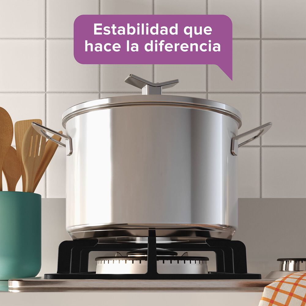 Encimera A Gas 4 Platos Triple Llama Y Parrilla Hierro Fundido Km4tx image number 6.0