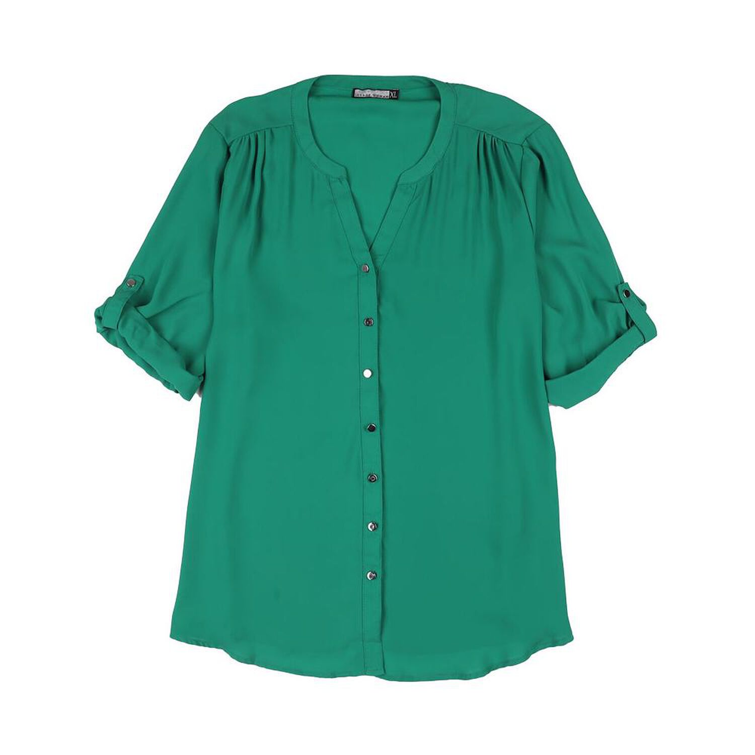 Blusa Regular Manga Larga Roll Up Cuello Maho Mujer Lesage image number 0.0