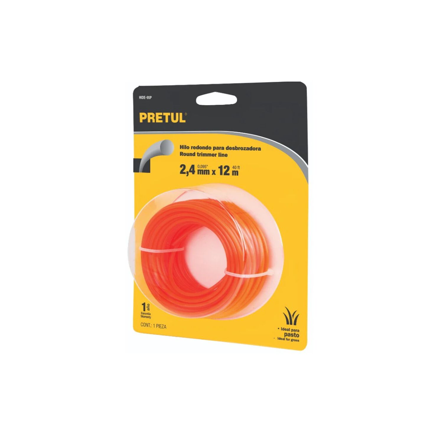 Hilo Nylon Para Orilladora 24mm X 12m Pretul-truper image number 1.0
