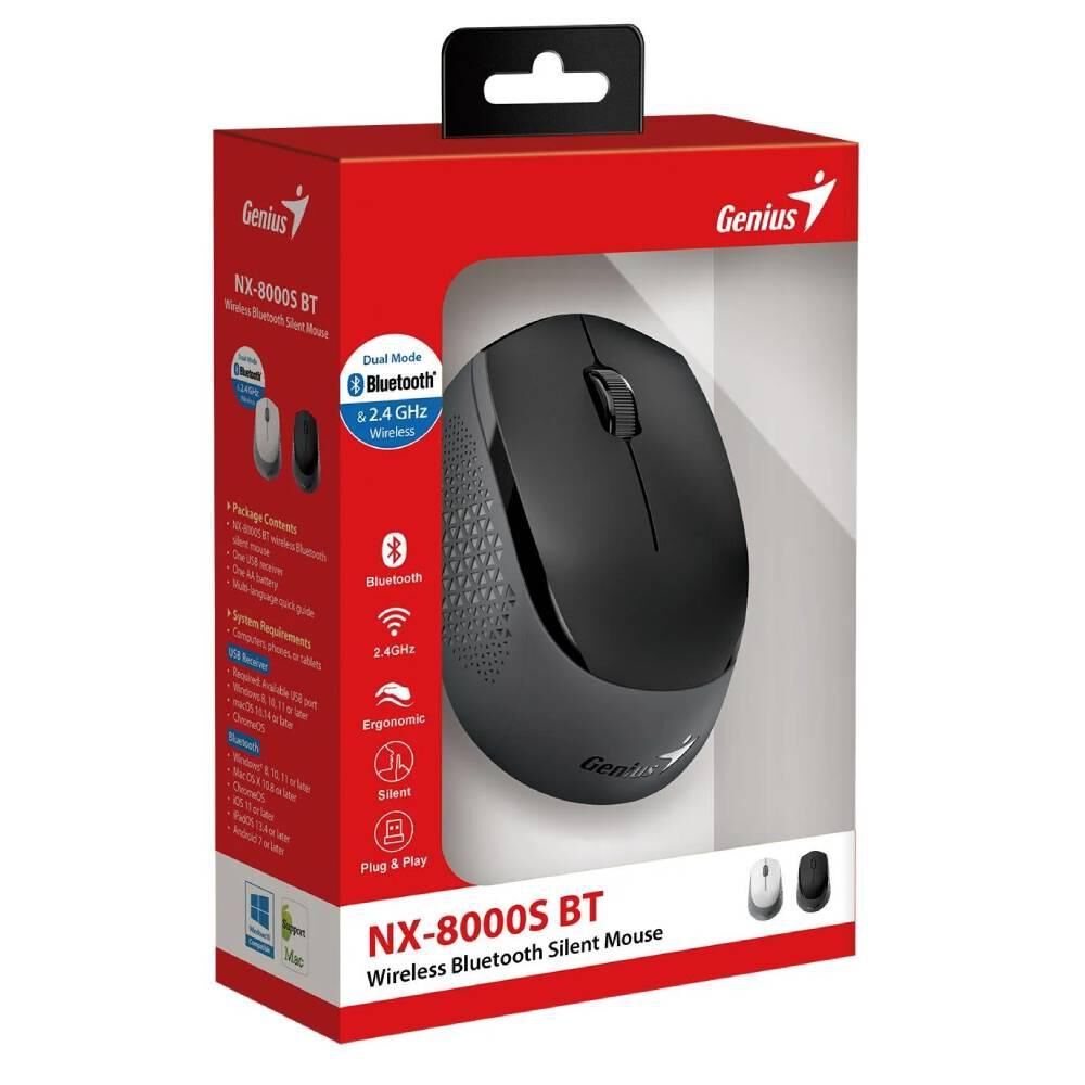 Mouse Genius Nx-8000s Bluetooth 2.4ghz image number 2.0