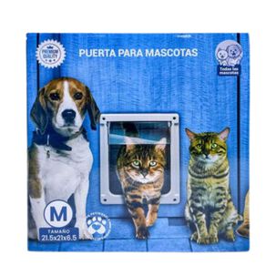 Puerta Para Mascotas Tamaño Grande Sistema Seguro 21,5x21