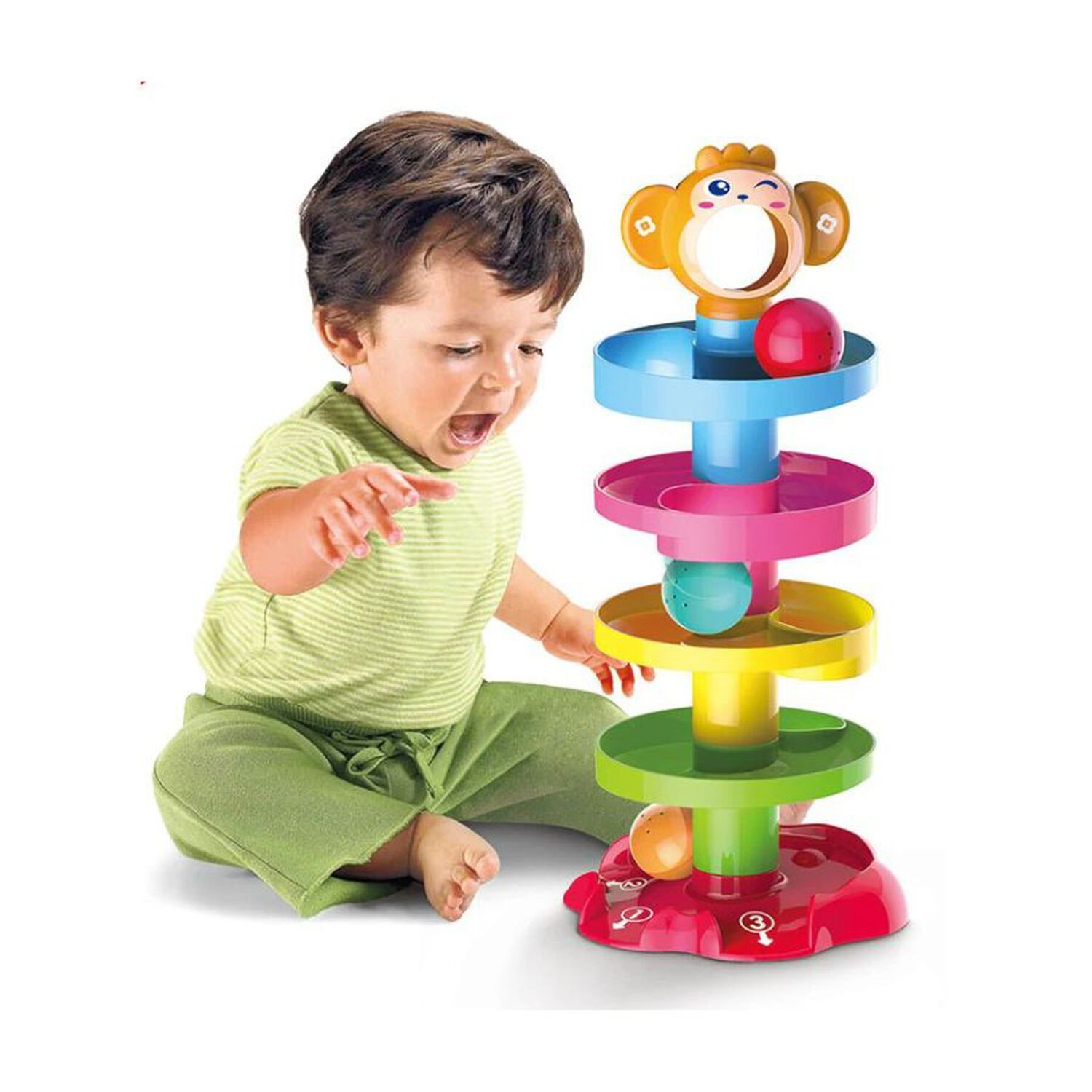 Torre De Tobog&aacute;n Con Pelotas Para Beb&eacute;s Juguete Did&aacute;ctico De Coordinaci&oacute;n image number 2.0