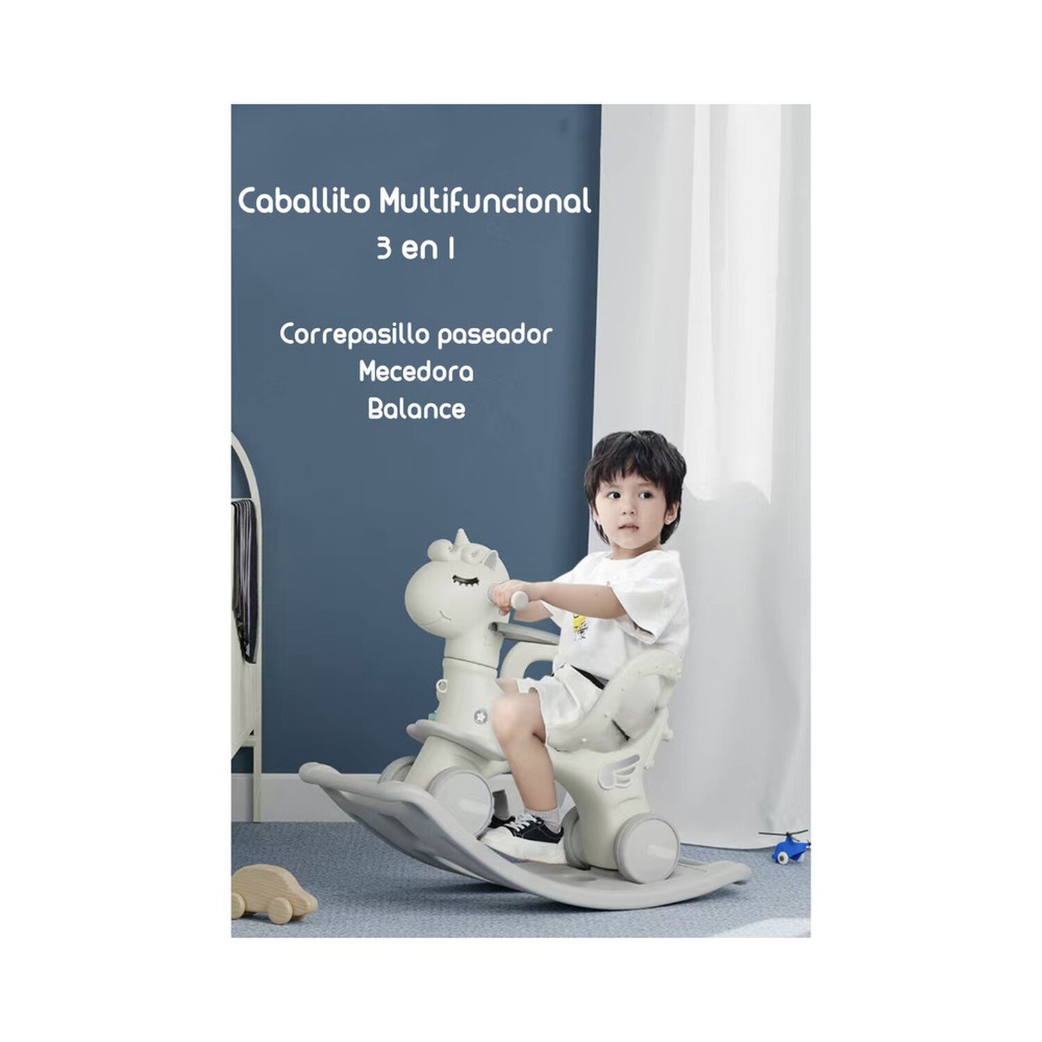 Correpasillo Andador Balance 3 En 1 Con Accesorios Rosado image number 3.0
