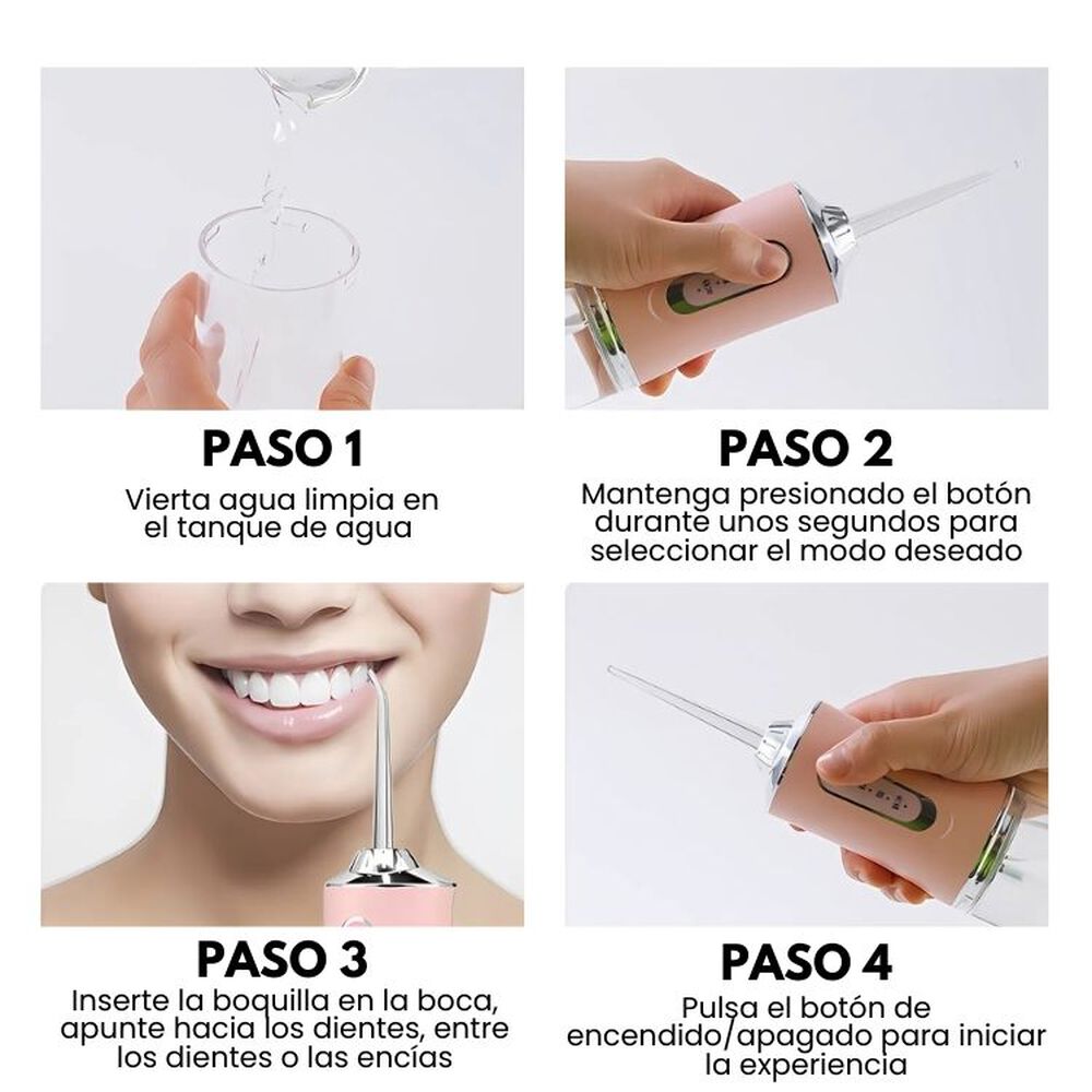 Limpiador Dental Portatil Usb Irrigador Bucal image number 3.0