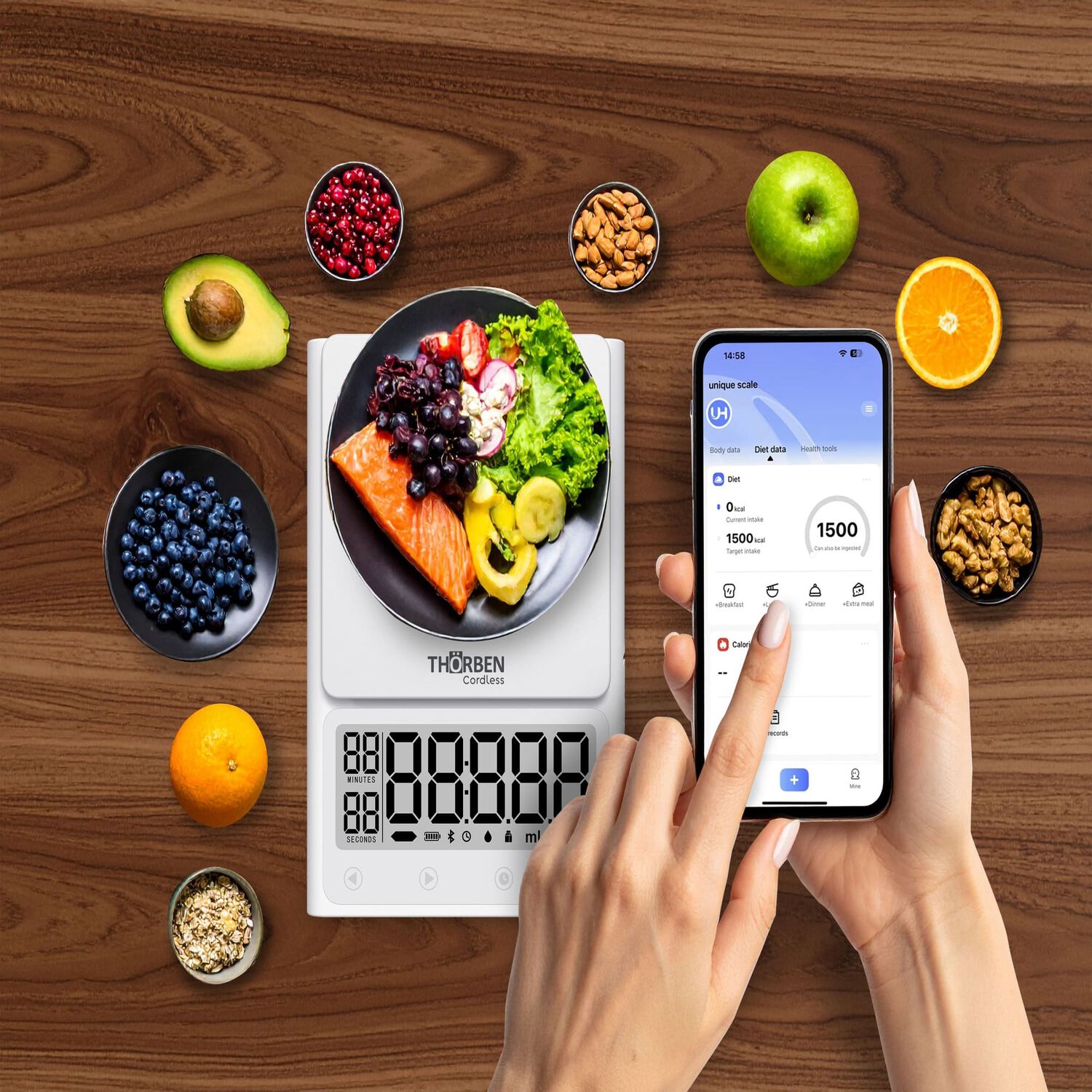 Pesa De Cocina 3 En 1 Digital Usb Thor Smart Kitchen Scale image number 1.0
