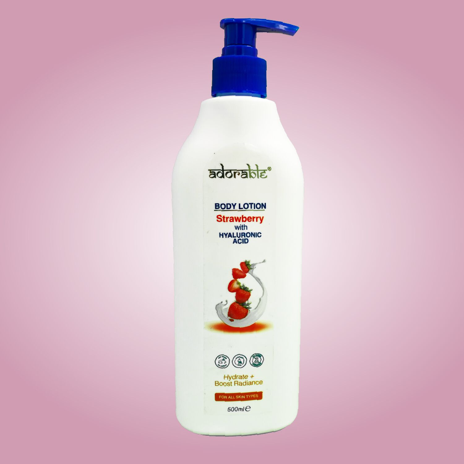 Adorable Loci&oacute;n Corporal Frutilla & &Aacute;cido Hialur&oacute;nico 500 Ml image number 1.0