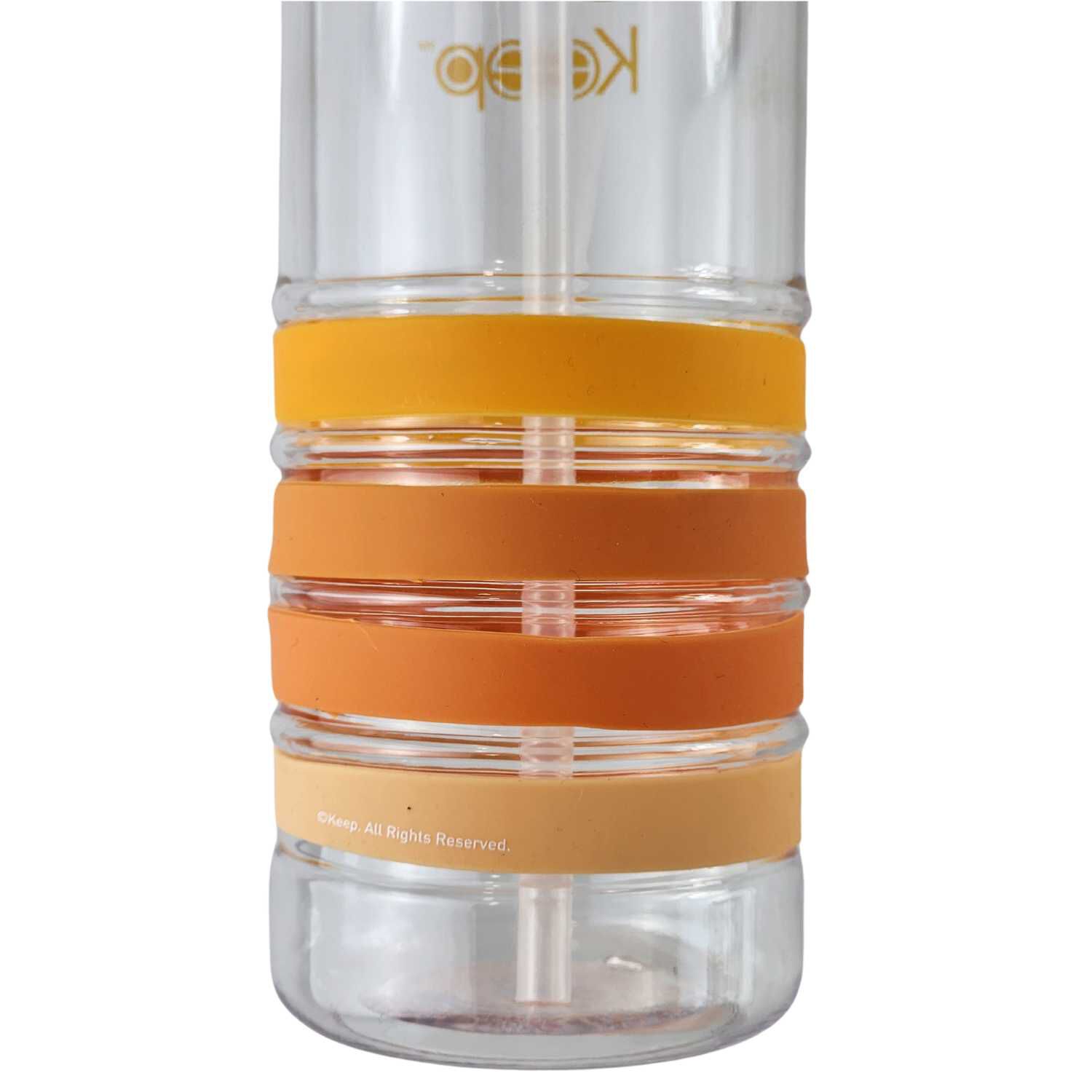 Botella Keep Bandas Colores 750ml Agua Bebidas Naranja image number 5.0