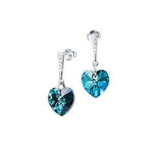 Aros Romance Cristal Genuino Bermuda Blue