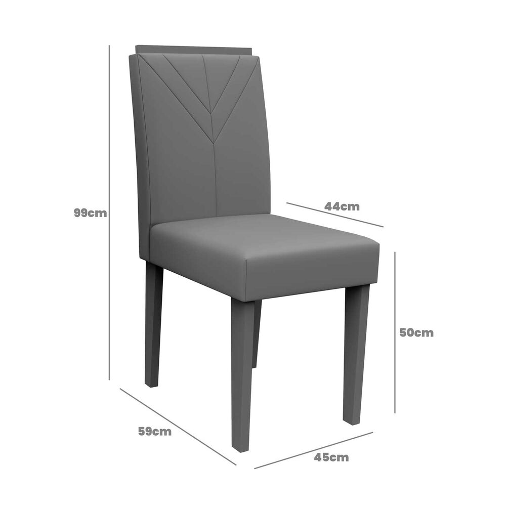 Juego De Comedor Roma 160x90 Cm Vidrio 6 Sillas Beige image number 3.0