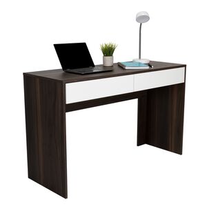 Escritorio 2 Cajones Fm-036o Caf&eacute; Oscuro Y Blanco