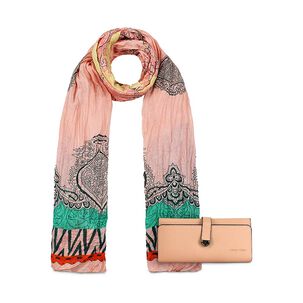 Pack Billetera N&aacute;poles Rosa + Pa&ntilde;uelo Alcala Coral Carven