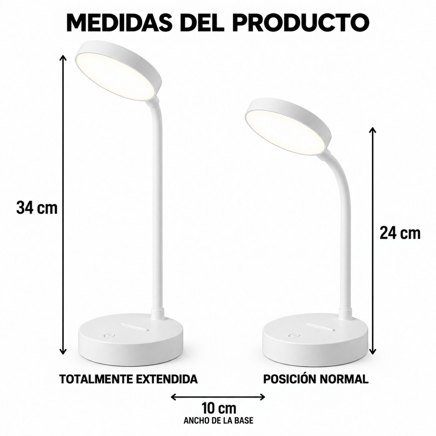 L&aacute;mpara De Mesa Led T&aacute;ctil Flexible Recargable Usb Estudio image number 5.0