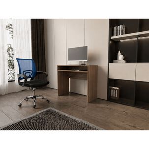Combo Oficina New York 1 Escritorio Avellana + Silla Color Ergonomica Con Altura Ajustable