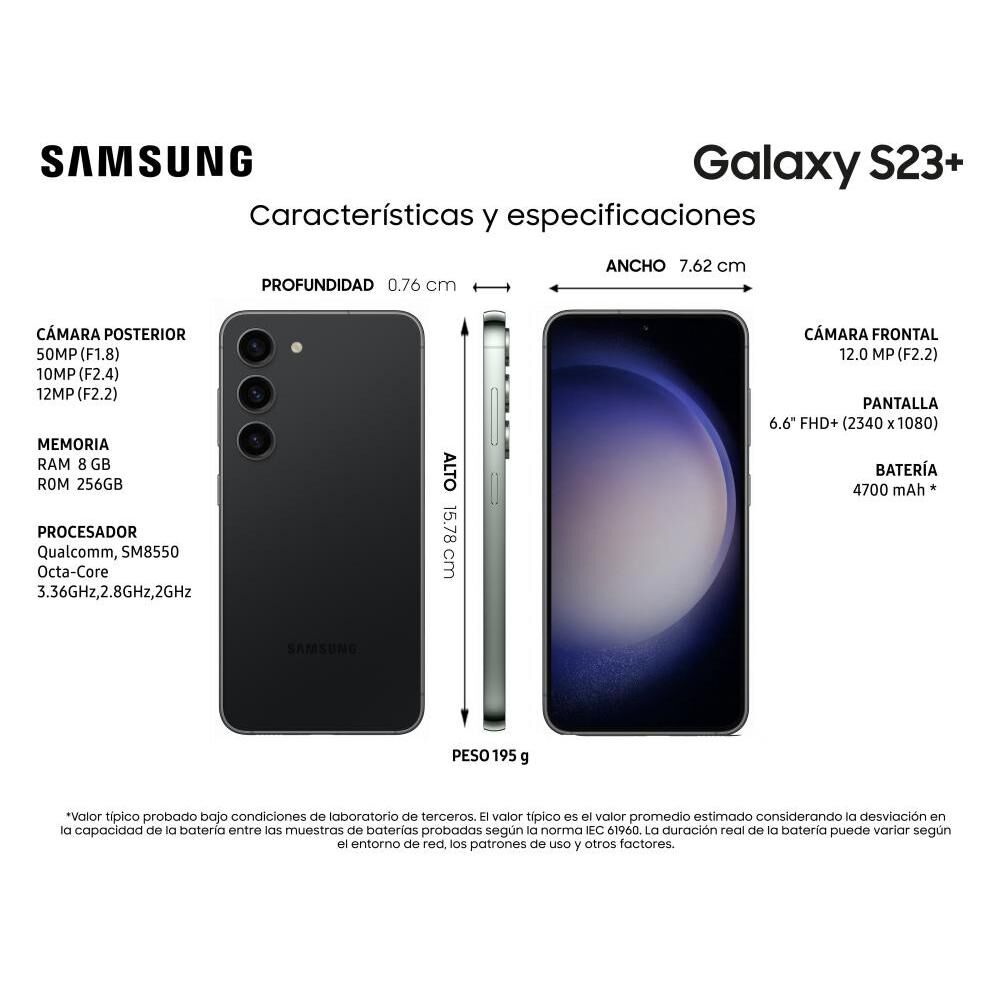 Smartphone Samsung Galaxy S23+ / 5G / 256 GB / Liberado image number 3.0