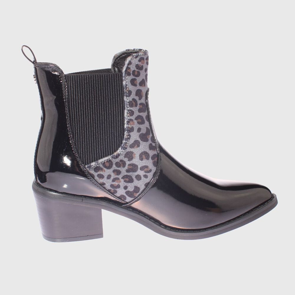 Bot&iacute;n Animal Print Negro V&iacute;a Franca Art. 52105b30421hblack image number 3.0