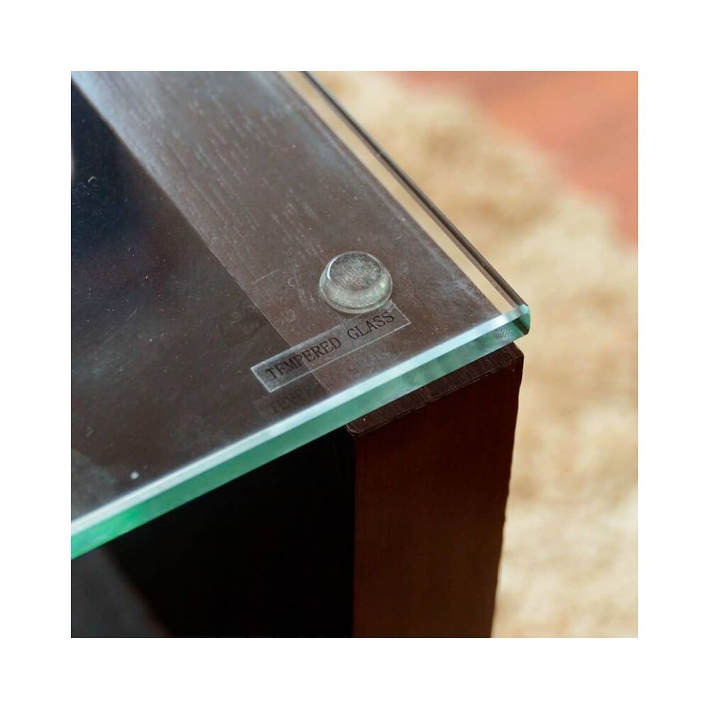 Mesa De Centro Walnut Rectangular De Vidrio image number 5.0