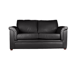 Sofa Ancona 3 Cuerpos Pu Grano Negro