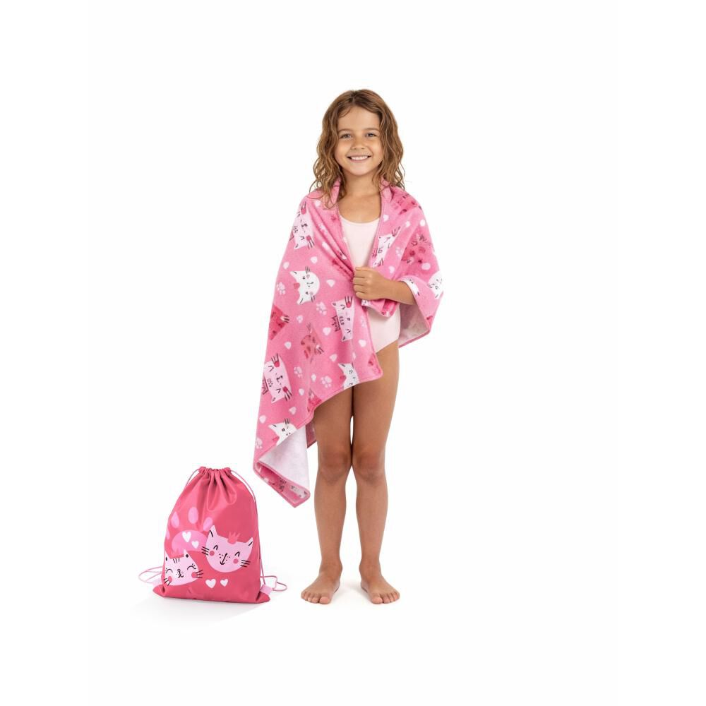 Toalla De Playa Con Bolso Casaideal Kids Cute / 70 X 140 Cm image number 0.0