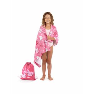Toalla De Playa Con Bolso Casaideal Kids Cute / 70 X 140 Cm