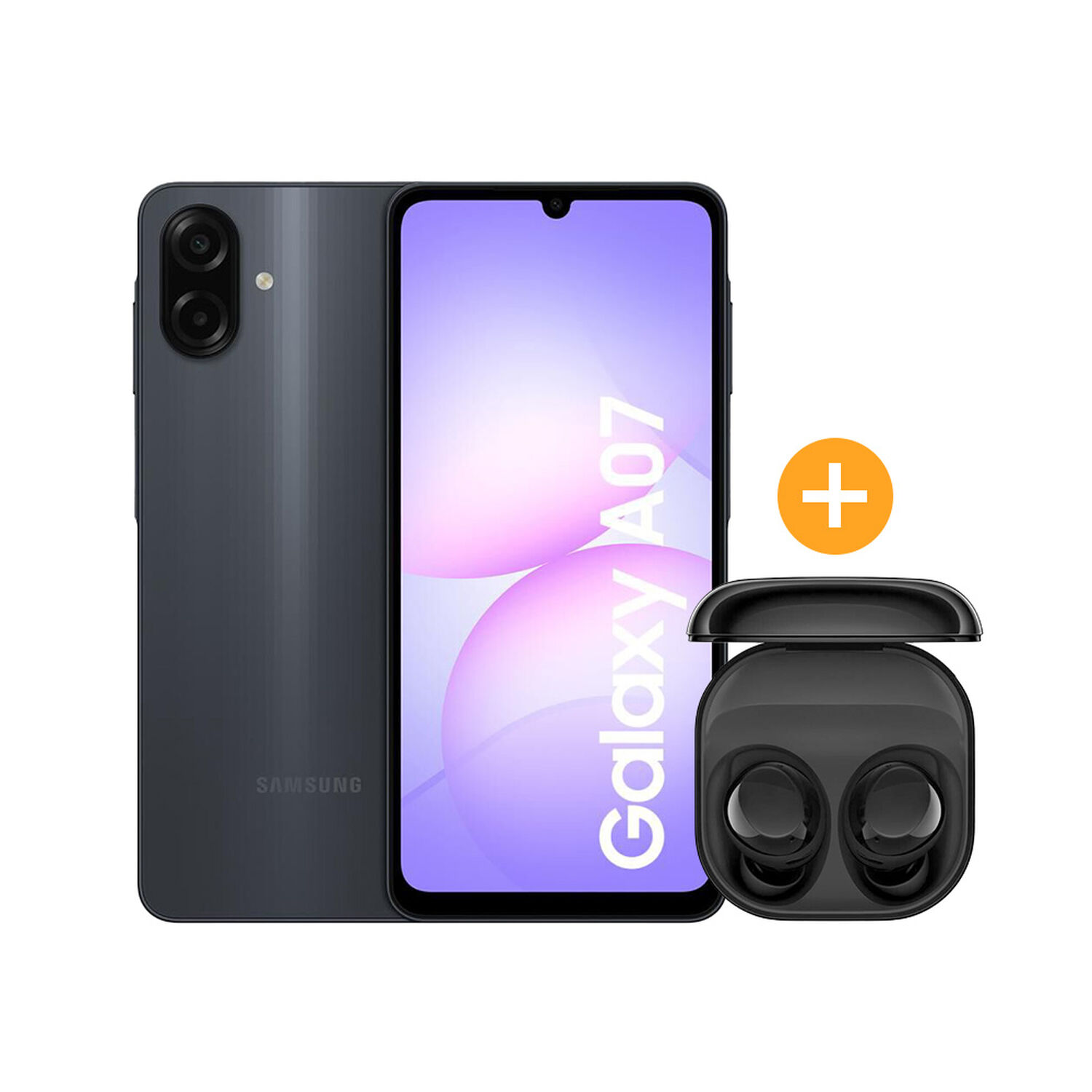 Samsung Galaxy A07 LTE / 128 GB / Negro + Galaxy Buds Core Negro image number 0.0