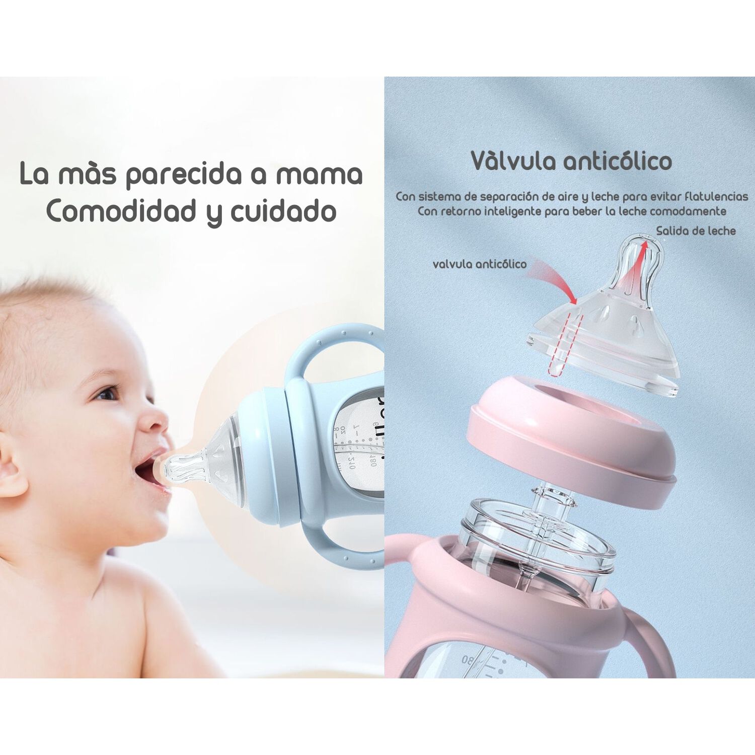 Mamaderas Con Chupetes Y Protector Lubabycas Azul image number 10.0