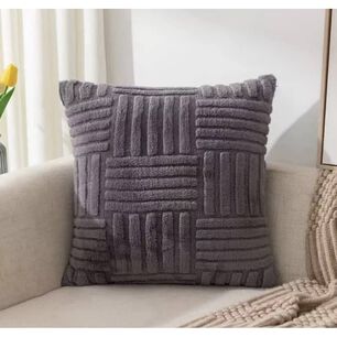 Funda Para Cojin Peludo Plush Medida 45x45cm Decoracion Morado