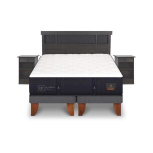 Cama Europea Cic Super Premium / King / Base Dividida + Set De Maderas
