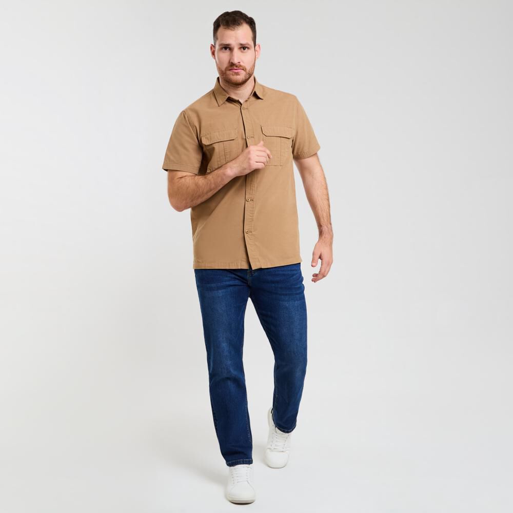 Camisa Lisa Regular Manga Larga Hombre Peroe image number 1.0
