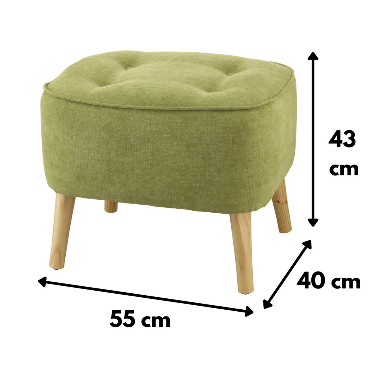 Pouf M&aacute;xima Pistacho Altea 55x45x45 Cm M&aacute;xima Design image number 3.0