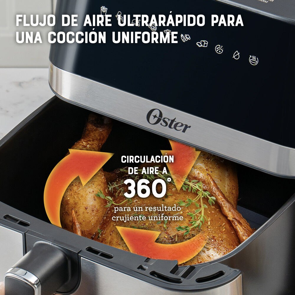 Freidora De Aire Digital 7.5 L Oster 10 Programas Ckstaf75dssdf image number 4.0