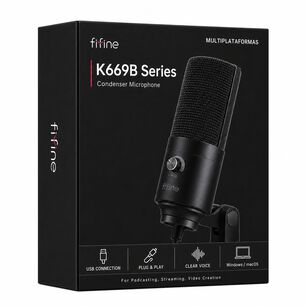 Micr&oacute;fono Condensador Usb Multiplataformas Fifine K669bk Pro
