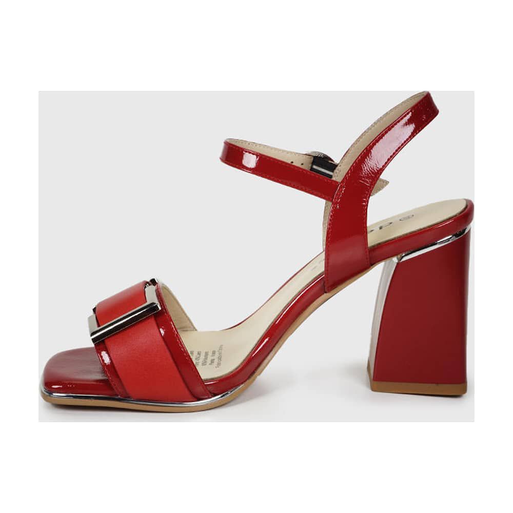 Sandalia Cuero Valeria Rojo image number 5.0