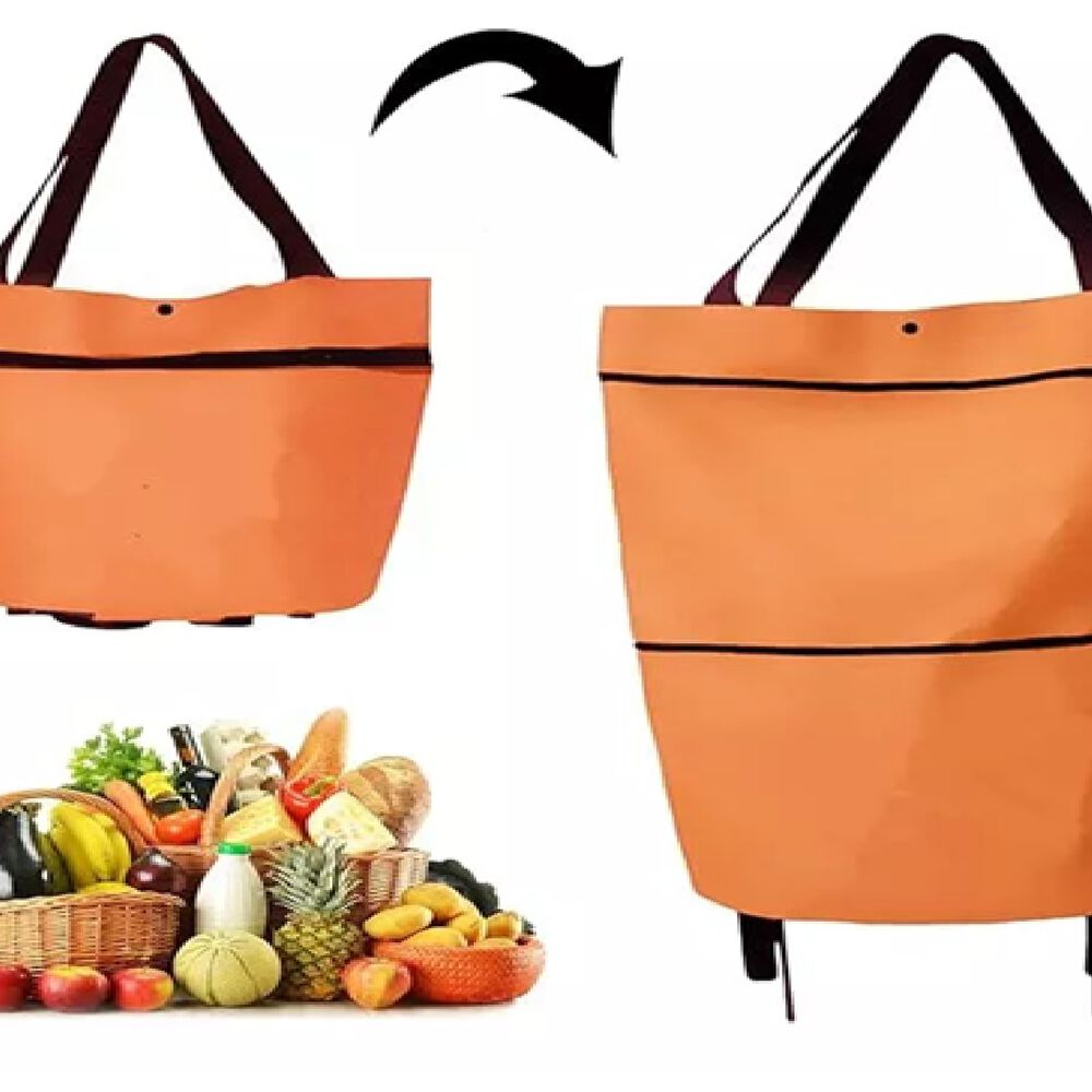 Bolso Plegable Ruedas Carrito Compras Bolsa Reutilizable image number 0.0