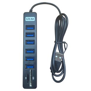 Hub 6 Entradas Usb Y Tarjeta Sd