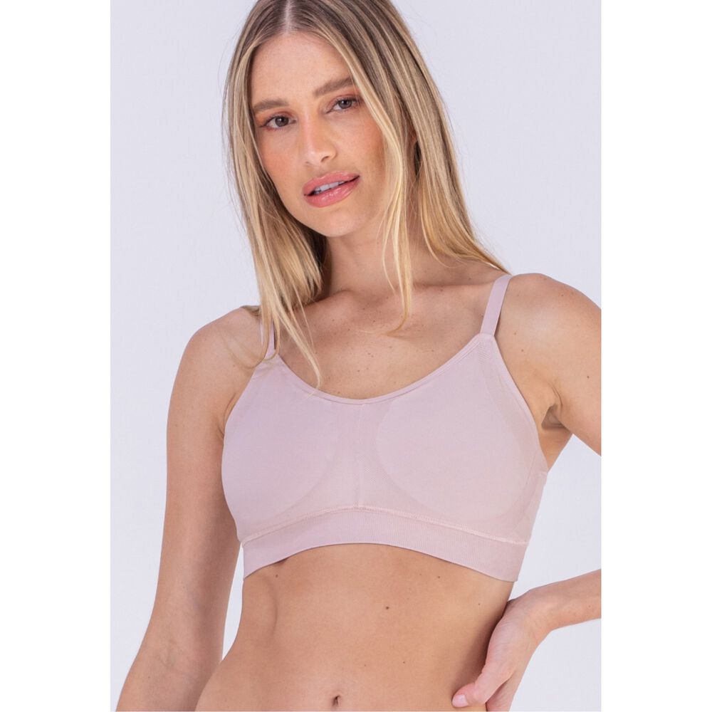 Sost&eacute;n Sin Costuras Copas Removibles - Palo Rosa image number 0.0