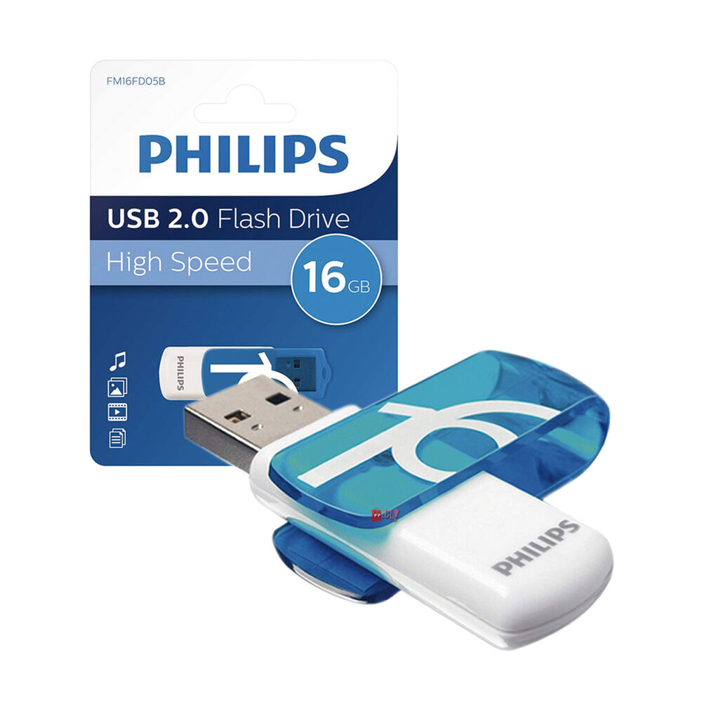 Pendrive 16gb Philips Vivid Azul - Ps image number 1.0
