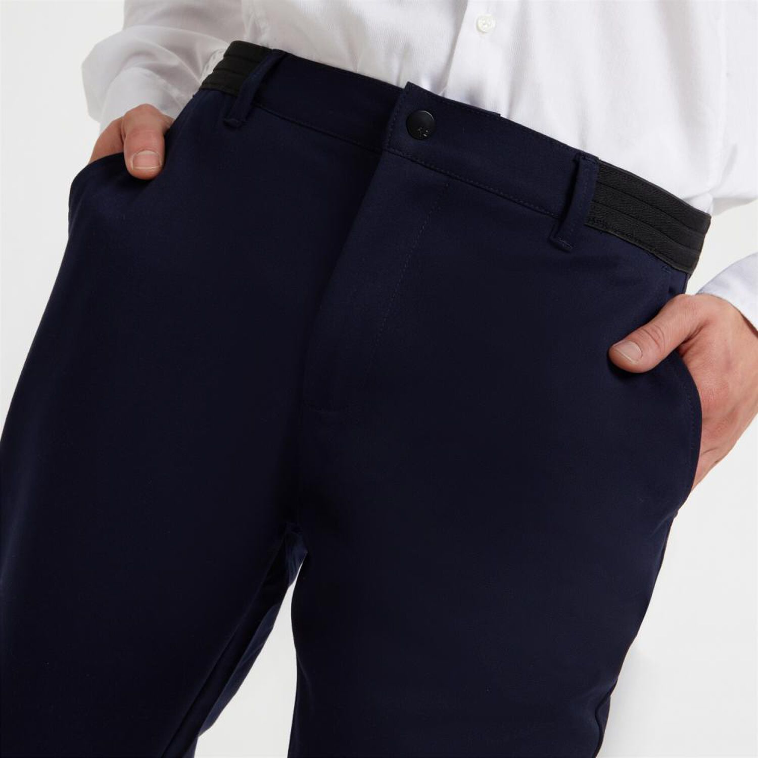 Pantal&oacute;n De Vestir Tiro Medio Slim Fit Hombre Az Black image number 4.0