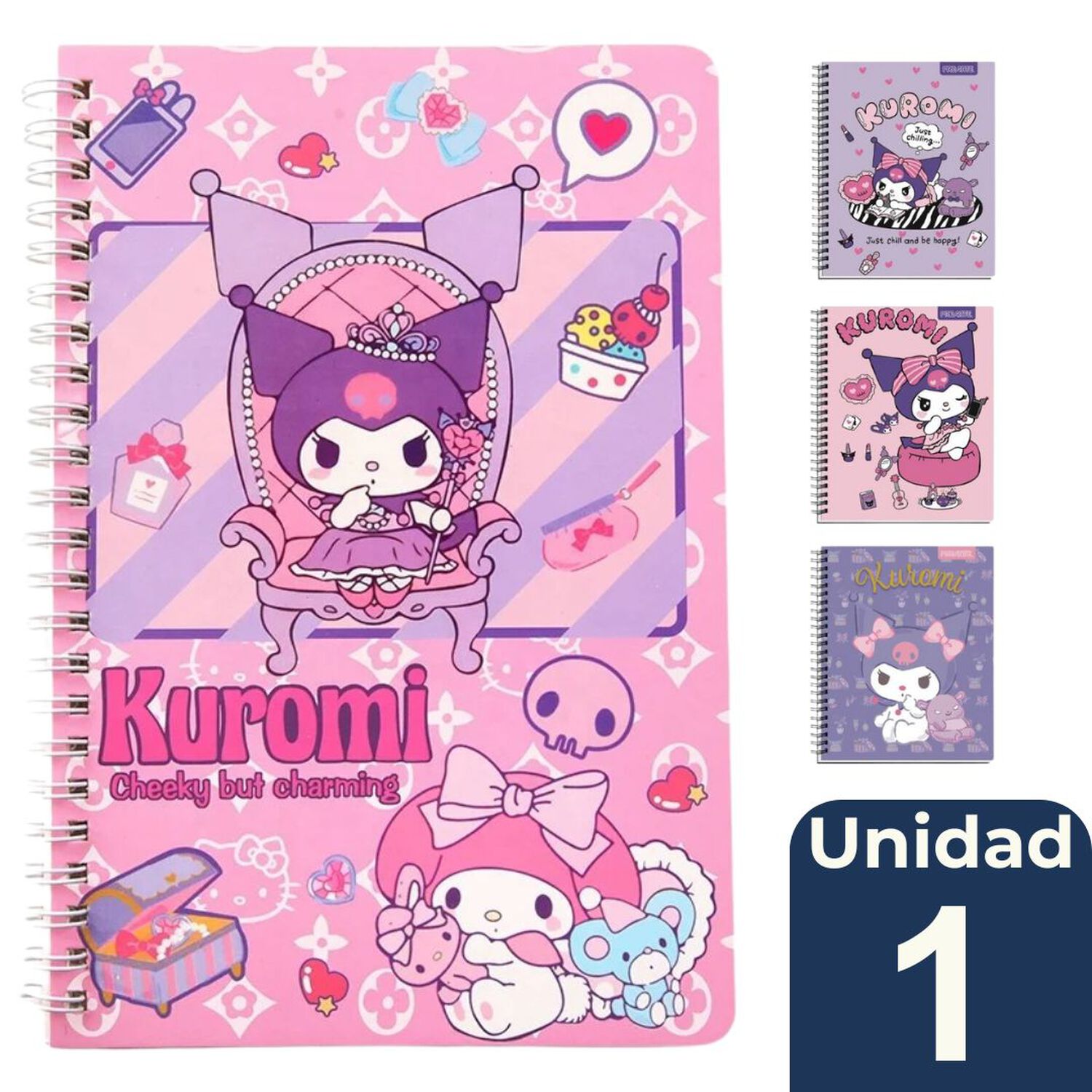 Cuadernos Universitarios Kuromi Surtidos 100 Hojas (1 Unidad) image number 0.0