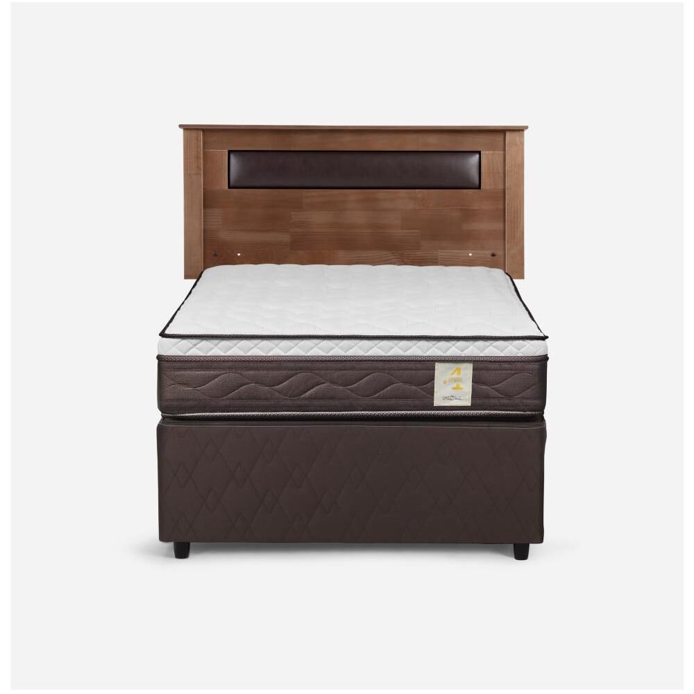 Cama Nido Rosen New Style 4 / 1.5 Plazas / Base Normal + Respaldo Ferrara image number 0.0