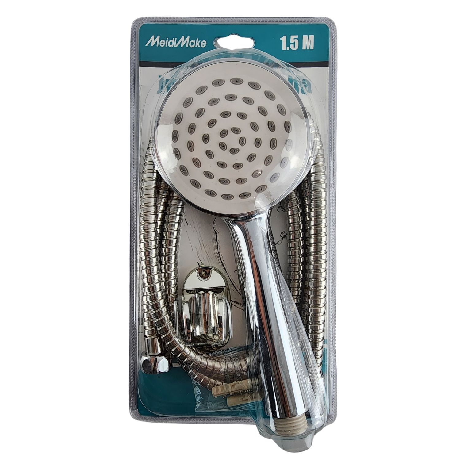 Pack Manguera Flexible 150cm Soporte Mango Ducha Gris image number 9.0