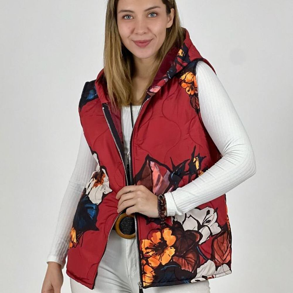 Parka Italiana Corta Estampado Flores image number 4.0