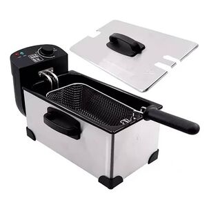 Freidora El&eacute;ctrica 3l Acero Inoxidable Aceite 2000w